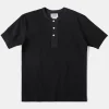 Discount Vintage Short Sleeve Henley T-Shirt - Black Henleys | Short Sleeve T-Shirts