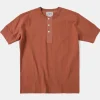 Online Vintage Short Sleeve Henley T-Shirt - Red Henleys | Short Sleeve T-Shirts