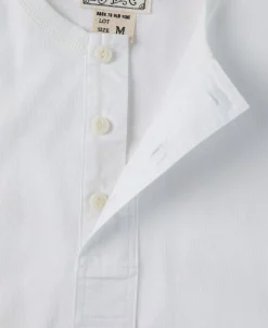 Discount Vintage Short Sleeve Henley T-Shirt - White T-shirts | Henleys