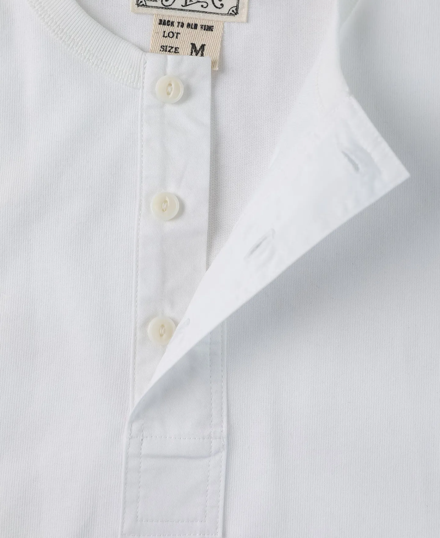 Discount Vintage Short Sleeve Henley T-Shirt - White T-shirts | Henleys
