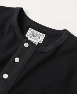 Discount Vintage Short Sleeve Henley T-Shirt - Black Henleys | Short Sleeve T-Shirts