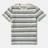 Hot Vintage Striped Cotton Pocket T-Shirt Short Sleeve T-Shirts | T-shirts