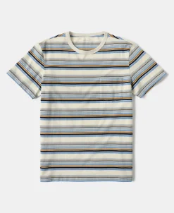Hot Vintage Striped Cotton Pocket T-Shirt Short Sleeve T-Shirts | T-shirts