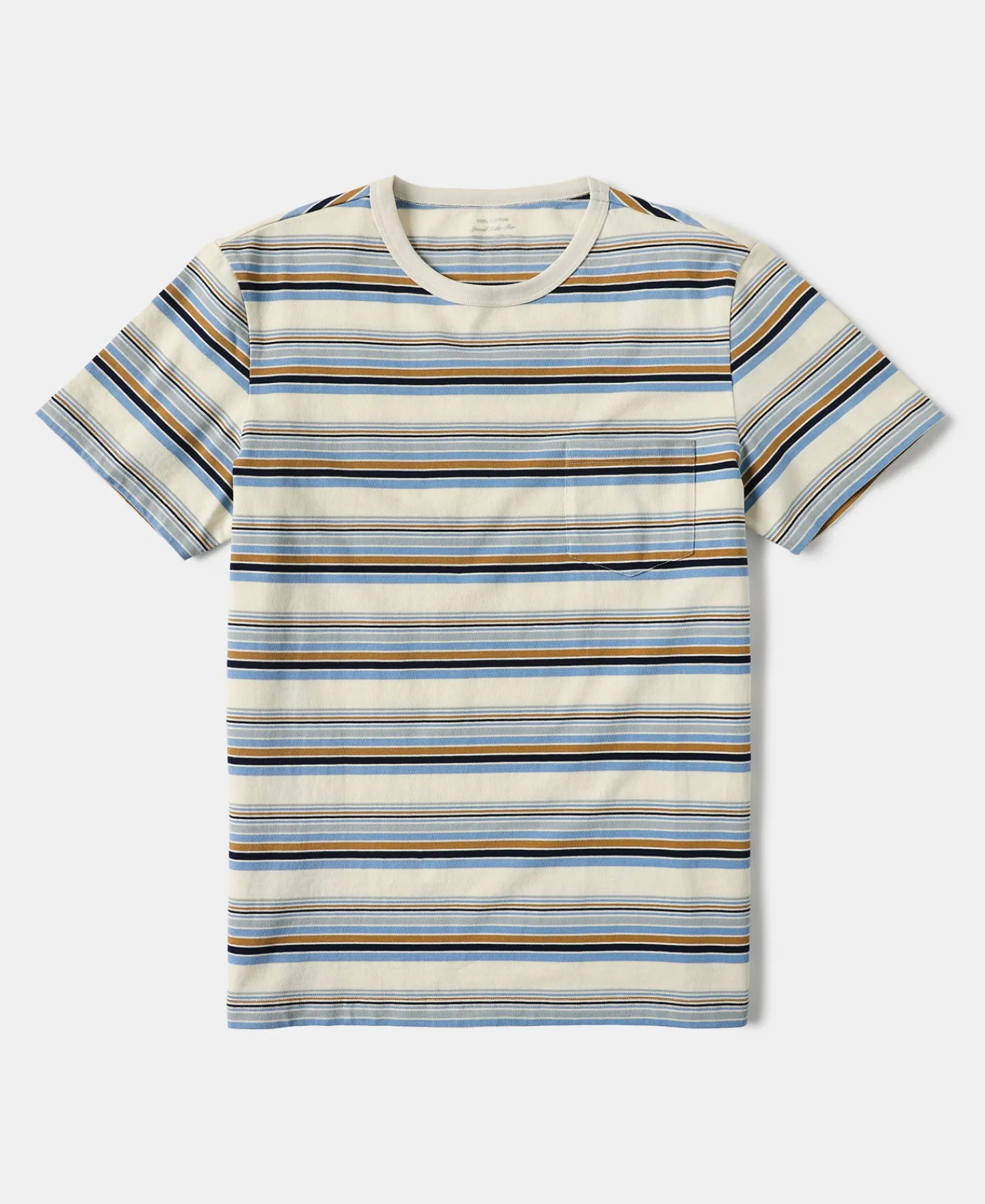 Hot Vintage Striped Cotton Pocket T-Shirt Short Sleeve T-Shirts | T-shirts
