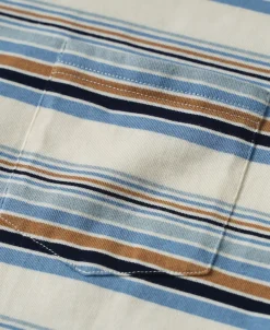 Hot Vintage Striped Cotton Pocket T-Shirt Short Sleeve T-Shirts | T-shirts