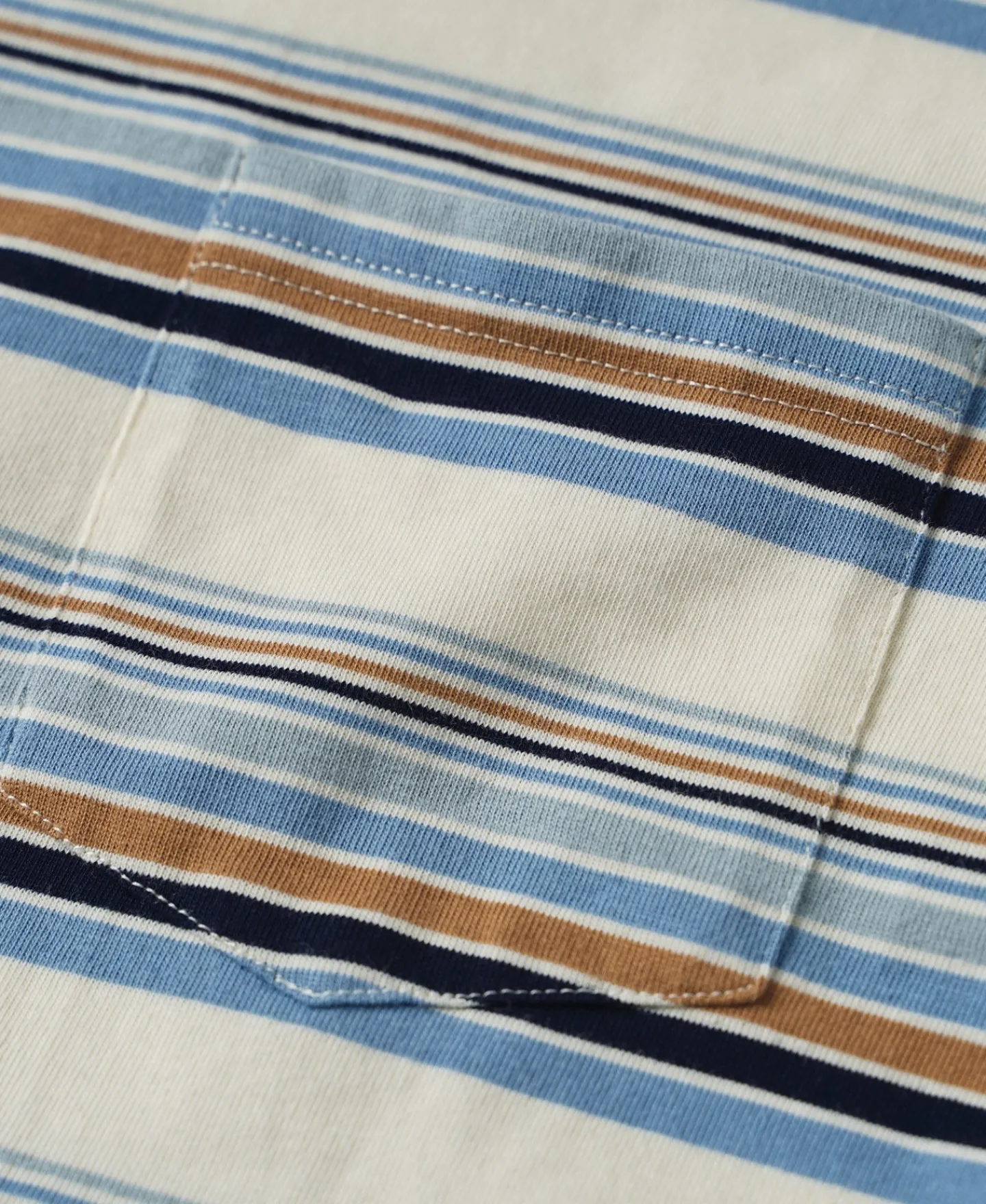 Hot Vintage Striped Cotton Pocket T-Shirt Short Sleeve T-Shirts | T-shirts