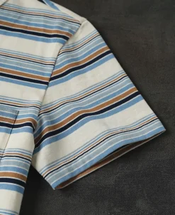 Hot Vintage Striped Cotton Pocket T-Shirt Short Sleeve T-Shirts | T-shirts