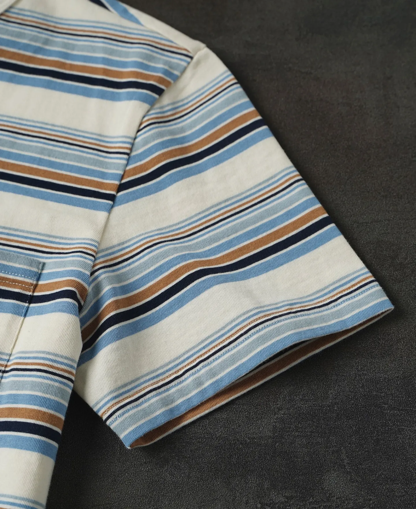 Hot Vintage Striped Cotton Pocket T-Shirt Short Sleeve T-Shirts | T-shirts