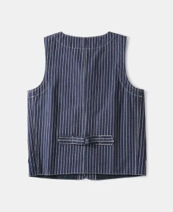 Sale Wabash Stripe Canvas Work Vest Waistcoats