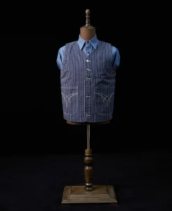 Sale Wabash Stripe Canvas Work Vest Waistcoats