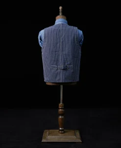 Sale Wabash Stripe Canvas Work Vest Waistcoats