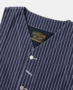 Sale Wabash Stripe Canvas Work Vest Waistcoats