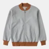 Sale Waffle Cotton Full-Zip Track Jacket - Gray Jackets&coats