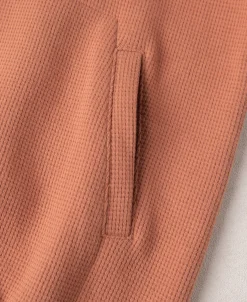 Outlet Waffle Cotton Full-Zip Track Jacket - Orange Jackets&coats