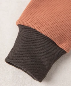 Outlet Waffle Cotton Full-Zip Track Jacket - Orange Jackets&coats