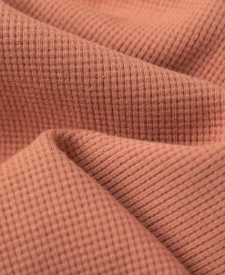 Outlet Waffle Cotton Full-Zip Track Jacket - Orange Jackets&coats