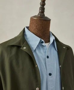 Outlet 60/40 Water-Repellent Coach Jacket - Olive Jackets&coats