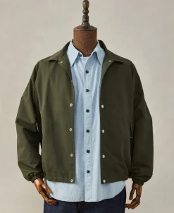 Outlet 60/40 Water-Repellent Coach Jacket - Olive Jackets&coats