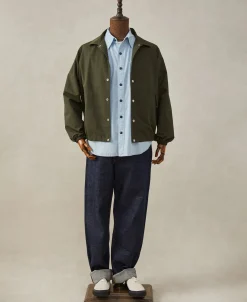 Outlet 60/40 Water-Repellent Coach Jacket - Olive Jackets&coats