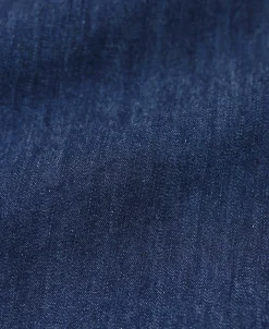 Outlet Western Snap Button Washed Denim Shirt Long Sleeve Shirts | Shirts