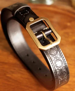 Sale Western Tooled Leather Belt - Black Belts