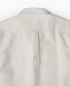 Best White Cotton-Linen Button-Down Shirt Long Sleeve Shirts | Shirts
