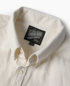 Best White Cotton-Linen Button-Down Shirt Long Sleeve Shirts | Shirts