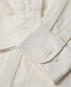 Best White Cotton-Linen Button-Down Shirt Long Sleeve Shirts | Shirts