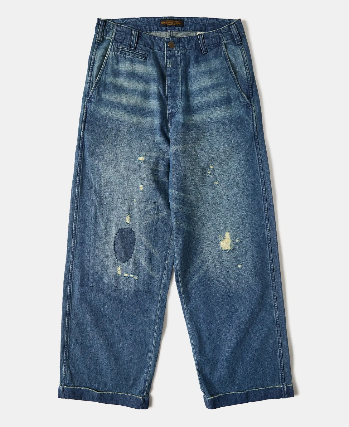 Sale Wide Leg Repaired Jeans Jeans | Denim
