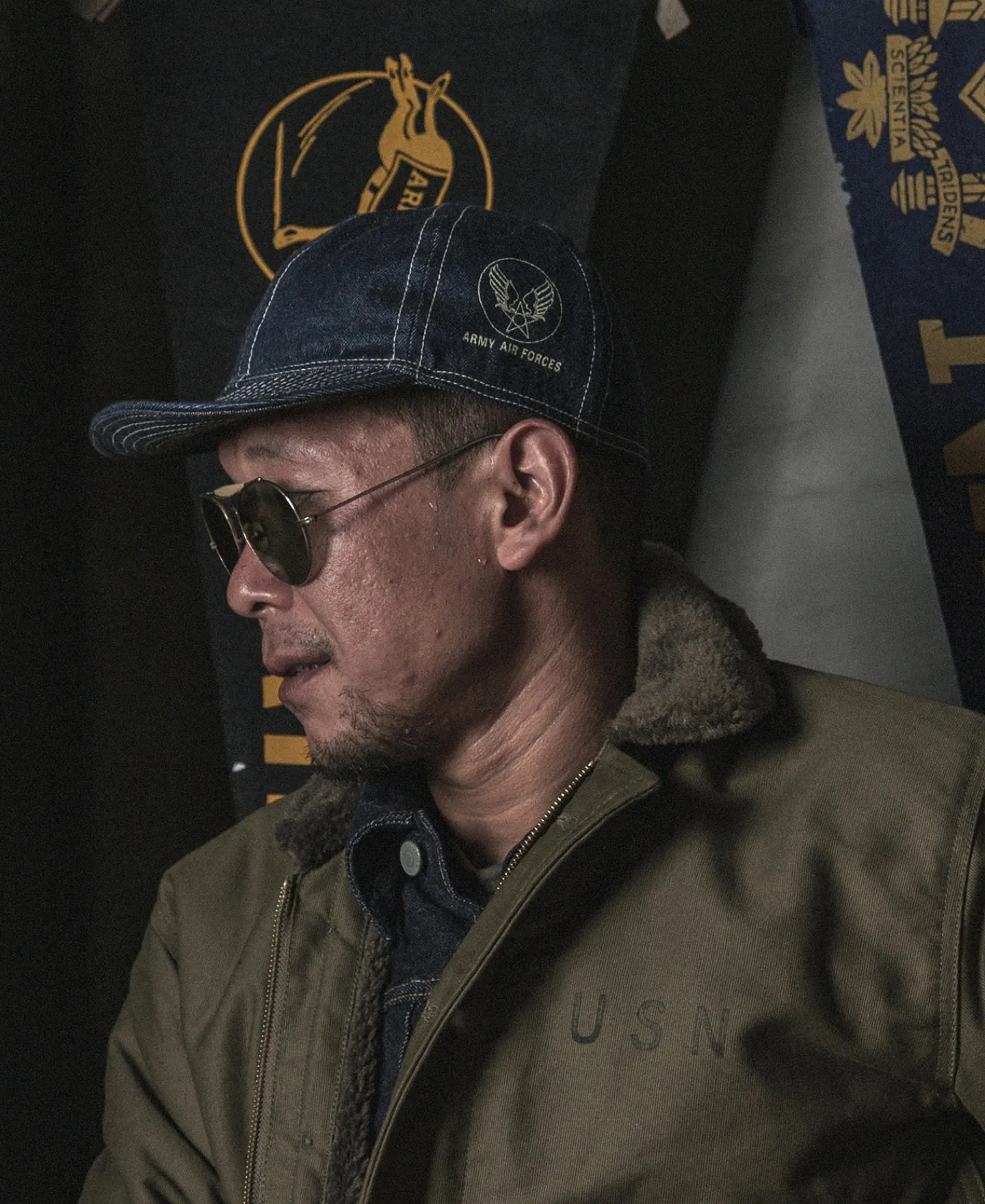 Clearance WWII USAAF Type A-3 Cap - Indigo Hats&caps