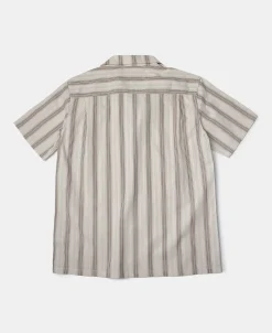 Fashion Yarn-Dyed Dobby Open Collar Shirt Short Sleeve Shirts | Shirts